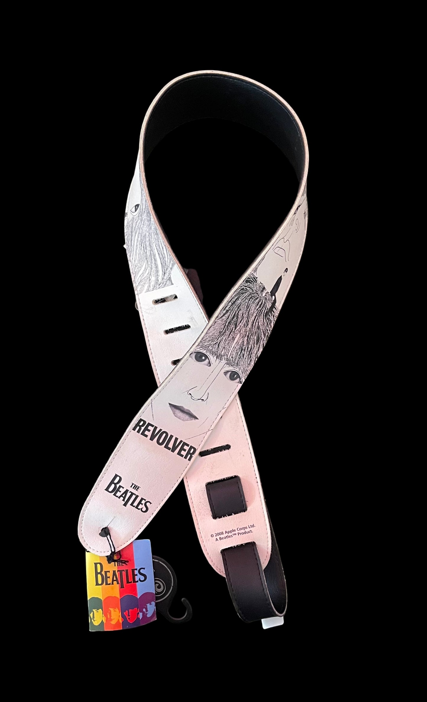 Gitarrengurt Beatles "Revolver" weiß