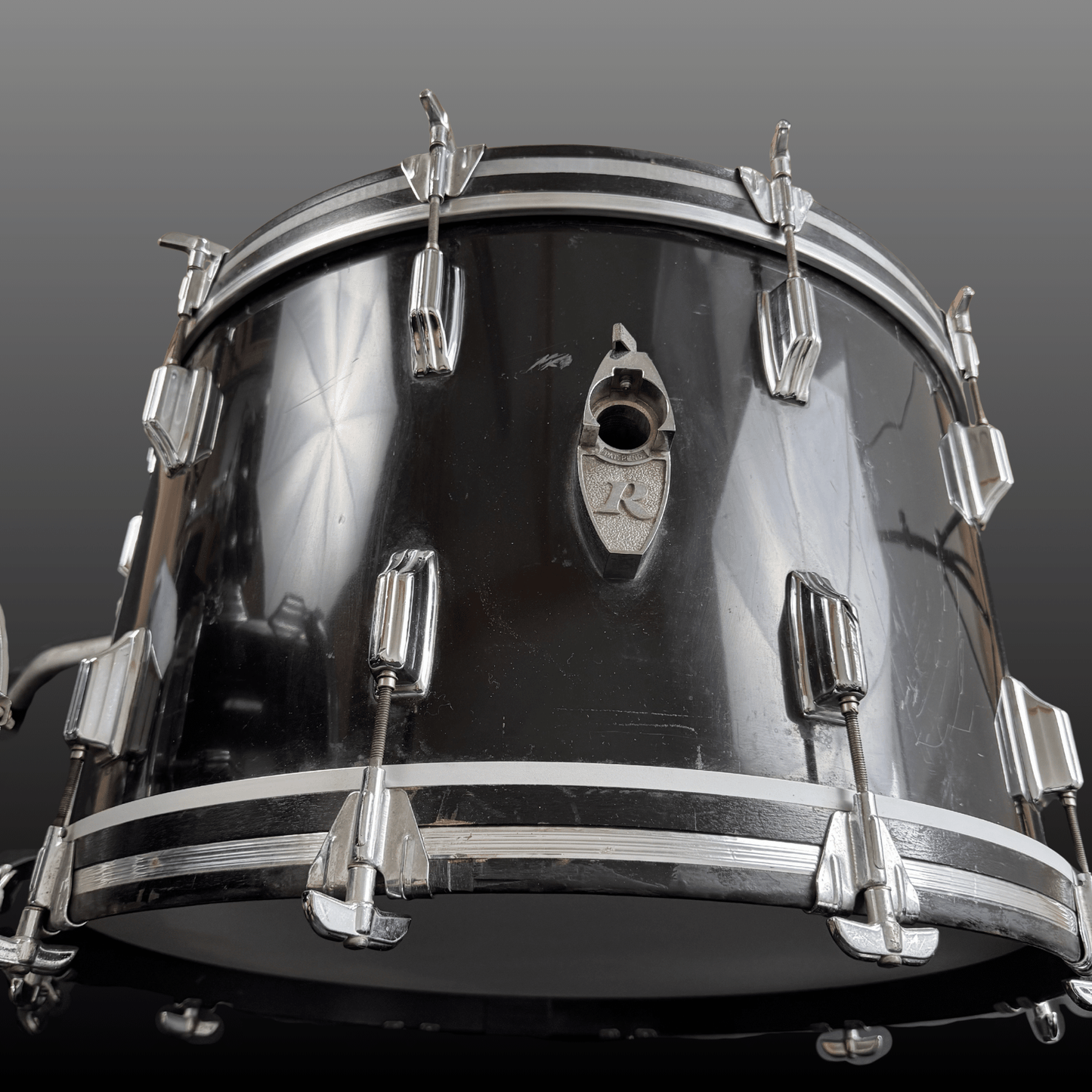 Rogers Big R Drum Kit Piano Black Rogers Drumset Roadhouse Vintage Vibes