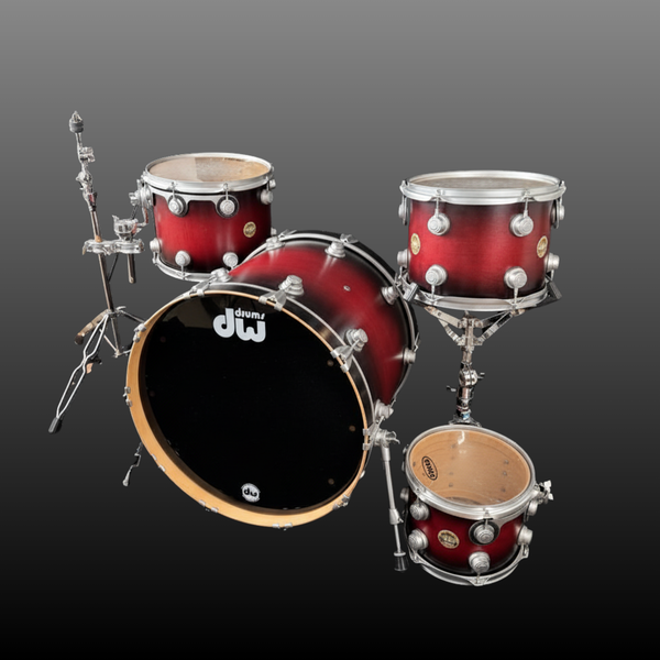 DW Collectors Drumset USA Cherry to Ebony SSC Shell Set