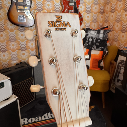 Sigma OMME WH Aged AE Westerngitarre Weiß