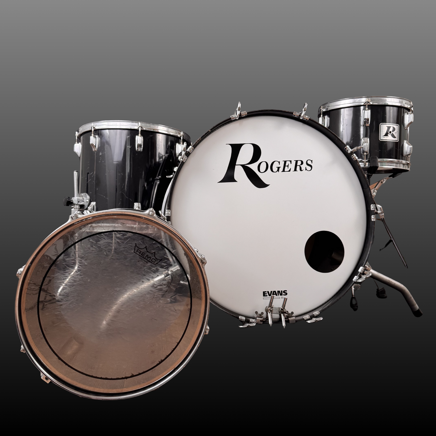 Rogers Big R Drum Kit Piano Black