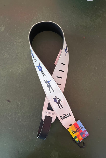 Beatles HELP guitar strap white