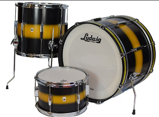 Ludwig Clubdate Black Duco Drum Kit USA