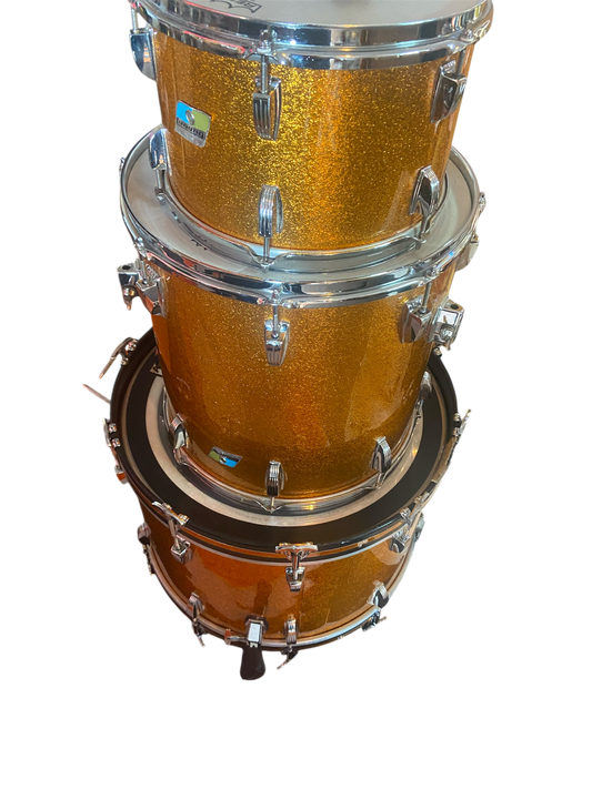 Ludwig Drum Kit „refinished“ Vintage Gold Sparkle
