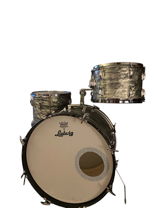 Ludwig Downbeat 1966 Sky Blue Pearl Drumset