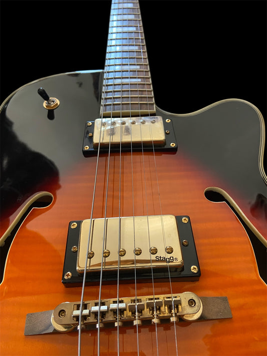 STAGG Jazz E-Gitarre A350 violinburst