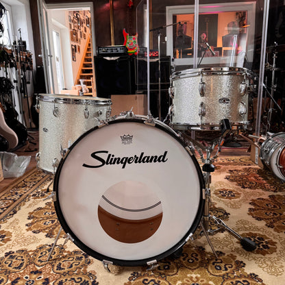 Slingerland Drumset Sparkling Silver Pearl 60`s Slingerland Drumset Roadhouse Vintage Vibes