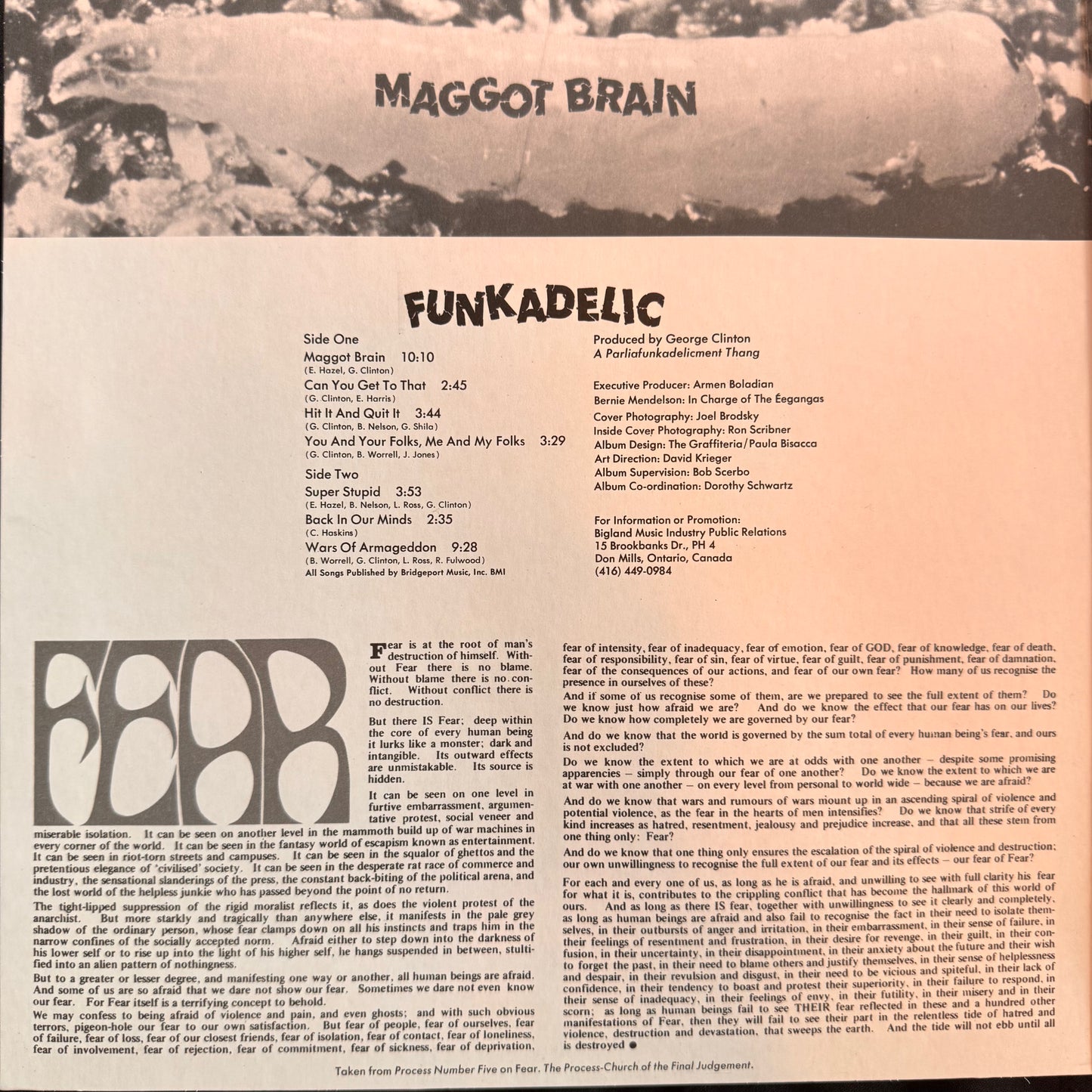 Funkadelic "Maggot Brain" Vinyl (Erstpressung)