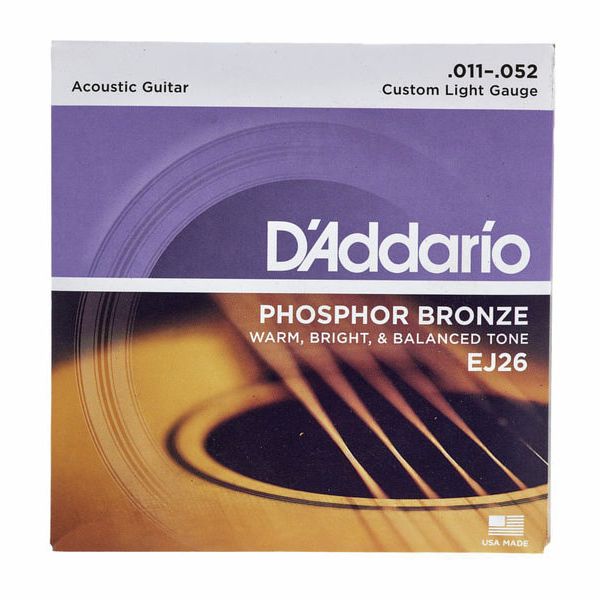 D'addario EXL120 Acoustic - Guitar Strings 011 - 052 Phosphor Bronze D'addario Guitar String Set Roadhouse Vintage Vibes