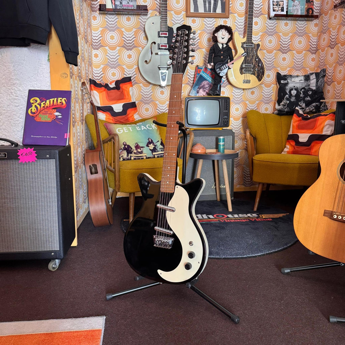 Danelectro 59 Dano 12 BK 12 String Danelectro E-Gitarre Roadhouse Vintage Vibes