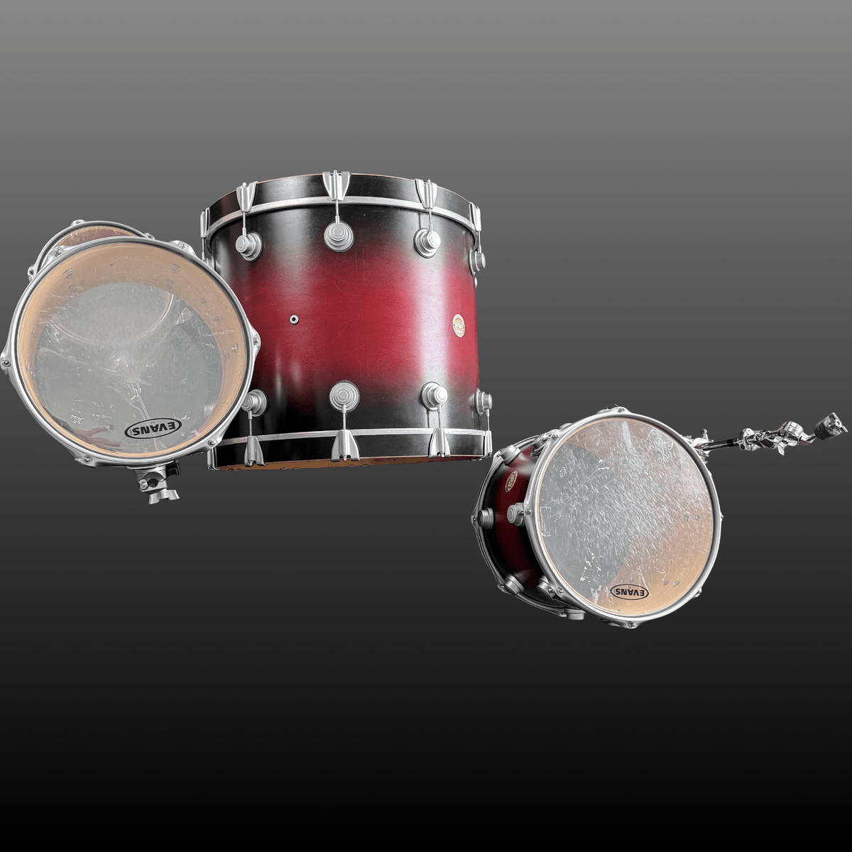 DW Collectors Drumset USA Cherry to Ebony SSC Shell Set, used – image 7 of 14