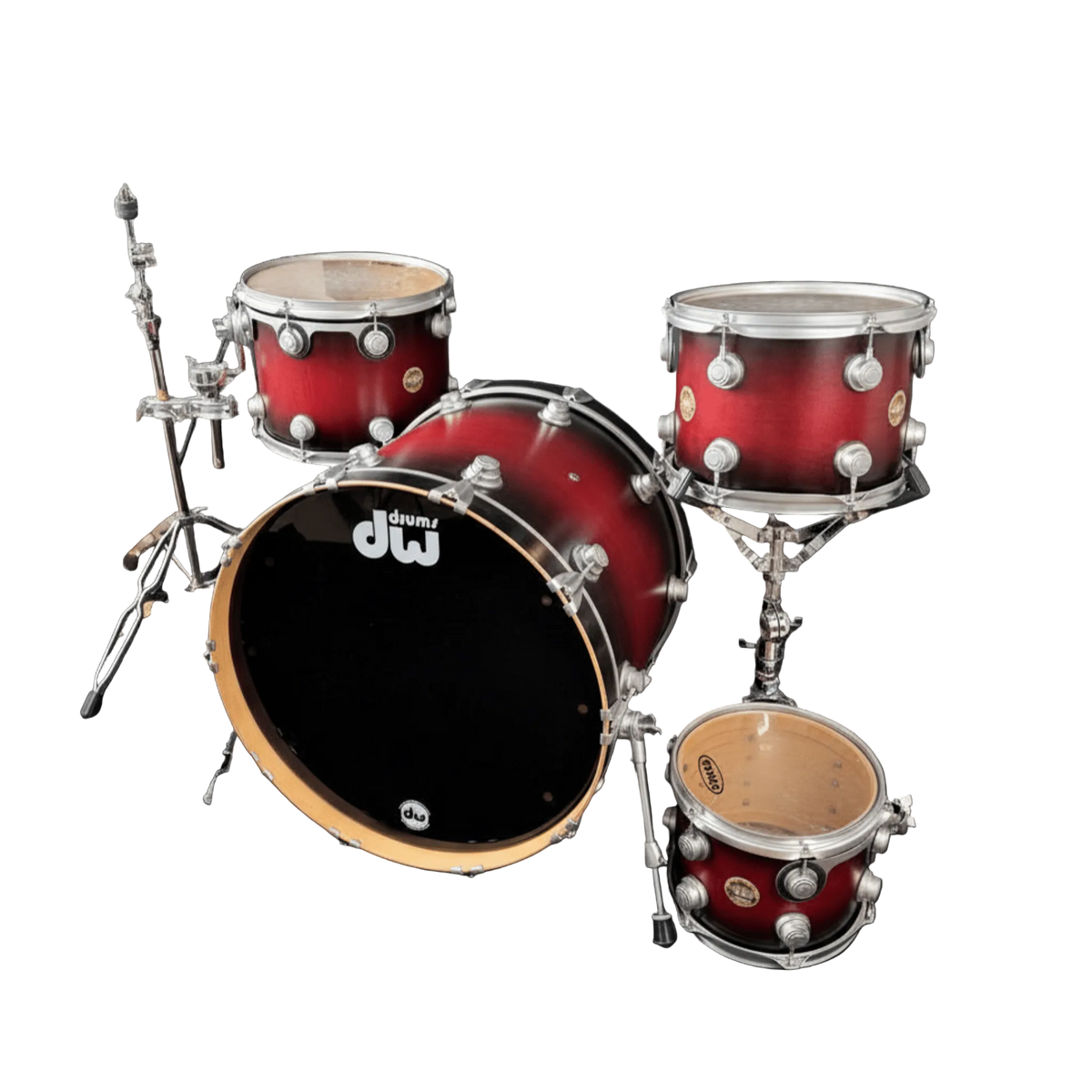 DW Collectors Drumset USA Cherry to Ebony SSC Shell Set, used – image 1 of 14