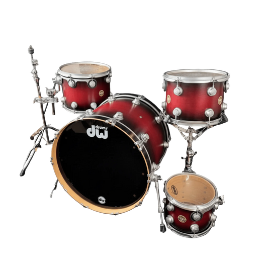 DW Collectors Drumset USA Cherry to Ebony SSC Shell Set Drumworkshop Drumset Roadhouse Vintage Vibes