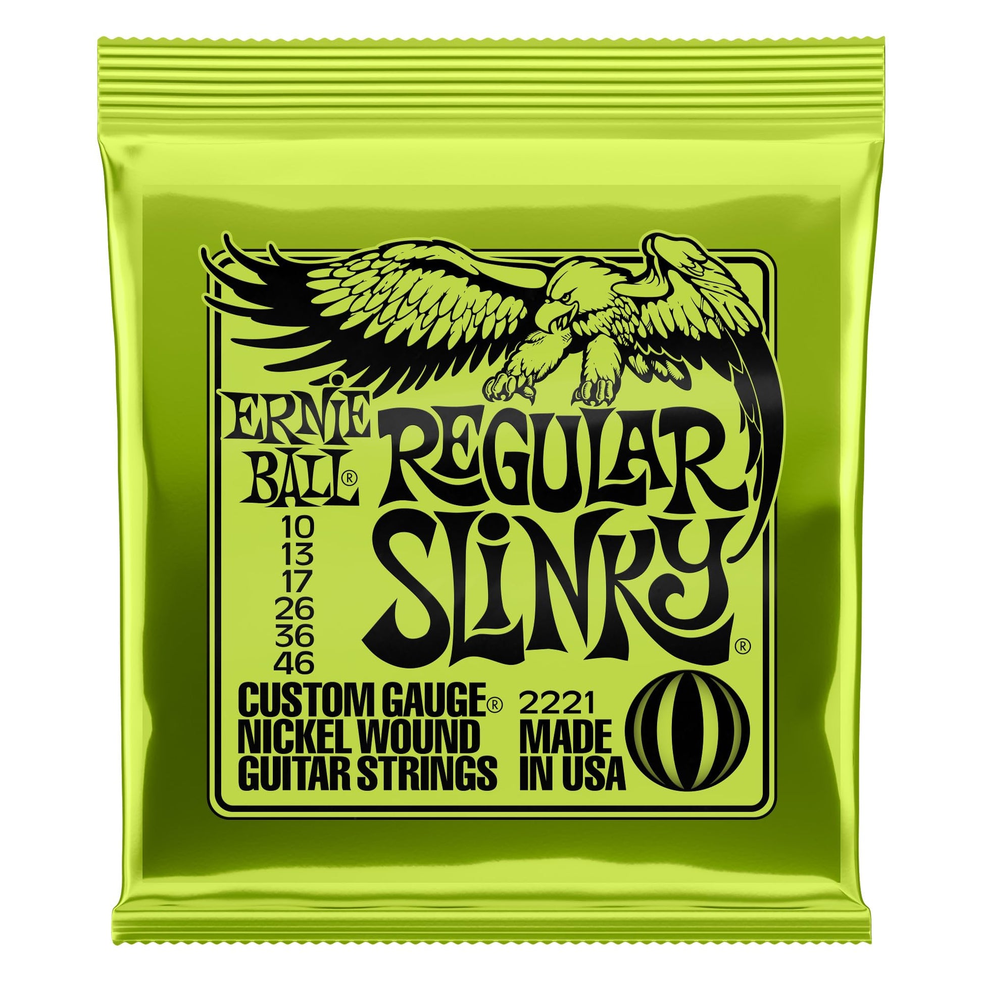 Ernie Ball Regular Slinky 10 - 46 Ernie Ball Guitar String Set Roadhouse Vintage Vibes