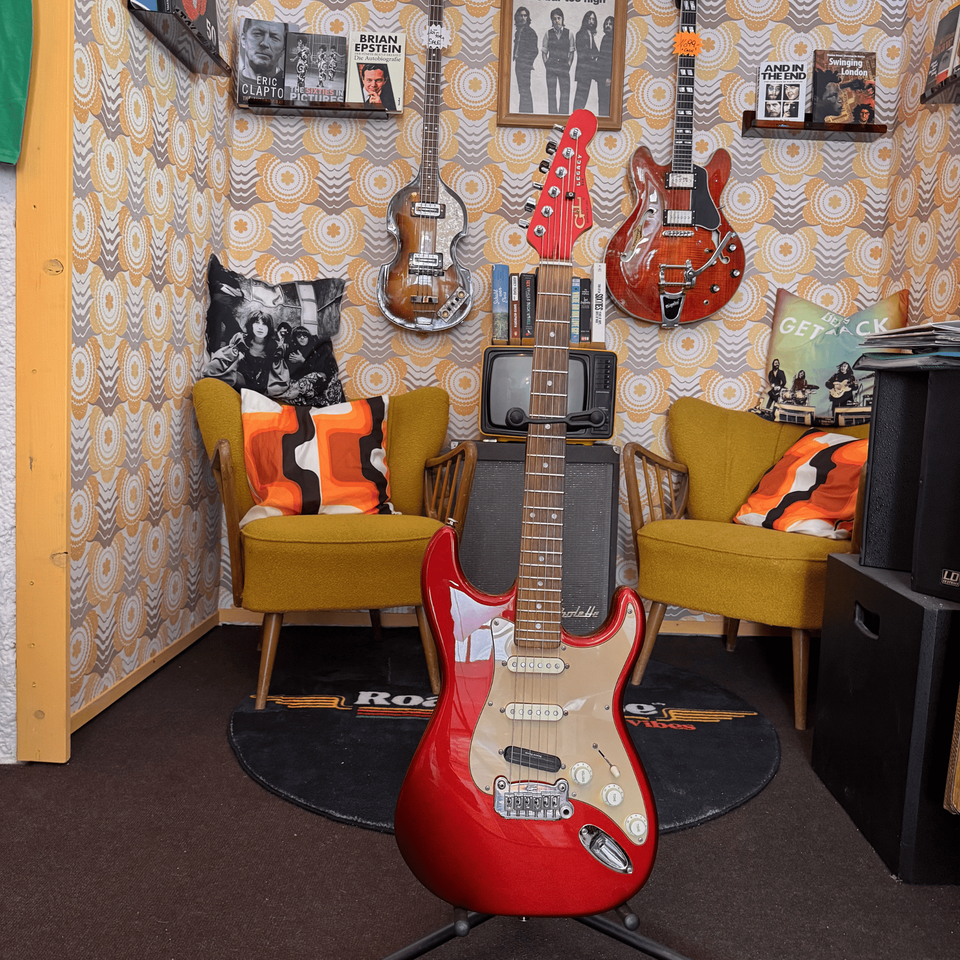 G&L Legacy Strat Candy Apple Red "Matched Headstock" inkl. Case G&L E - Gitarre Roadhouse Vintage Vibes