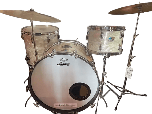 Ludwig Hollywood Drumset White Marine Pearl Baujahr 1971 - 1972 Ludwig Drumset Roadhouse Vintage Vibes
