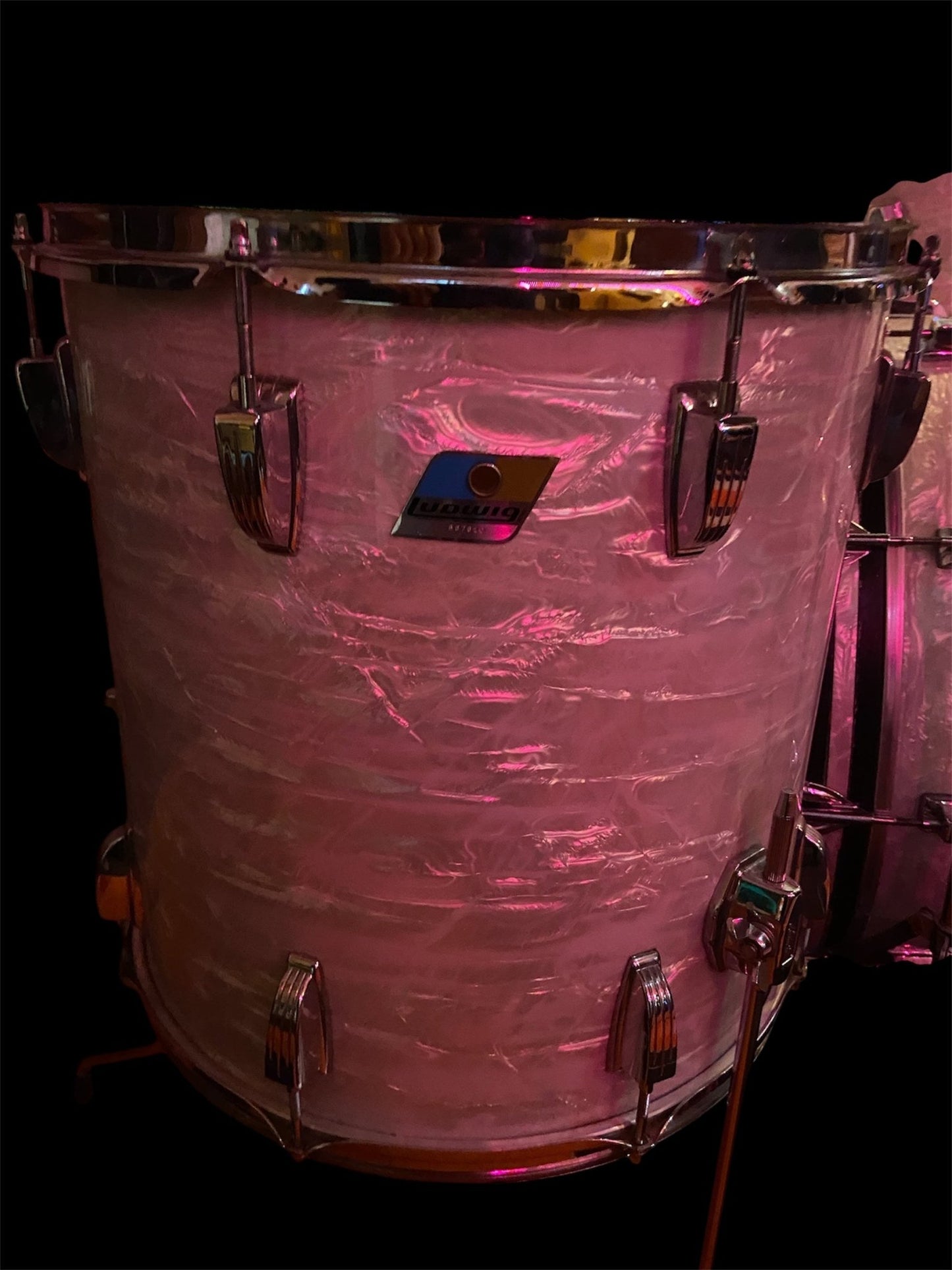 Ludwig Hollywood Drumset White Marine Pearl Baujahr 1971 - 1972 Ludwig Drumset Roadhouse Vintage Vibes