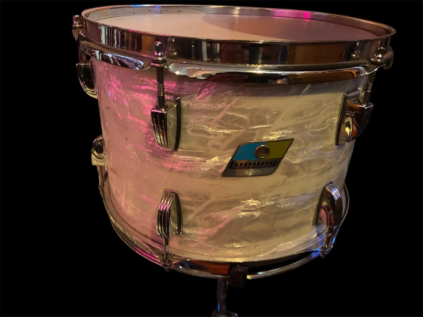 Ludwig Hollywood Drumset White Marine Pearl Baujahr 1971 - 1972 Ludwig Drumset Roadhouse Vintage Vibes