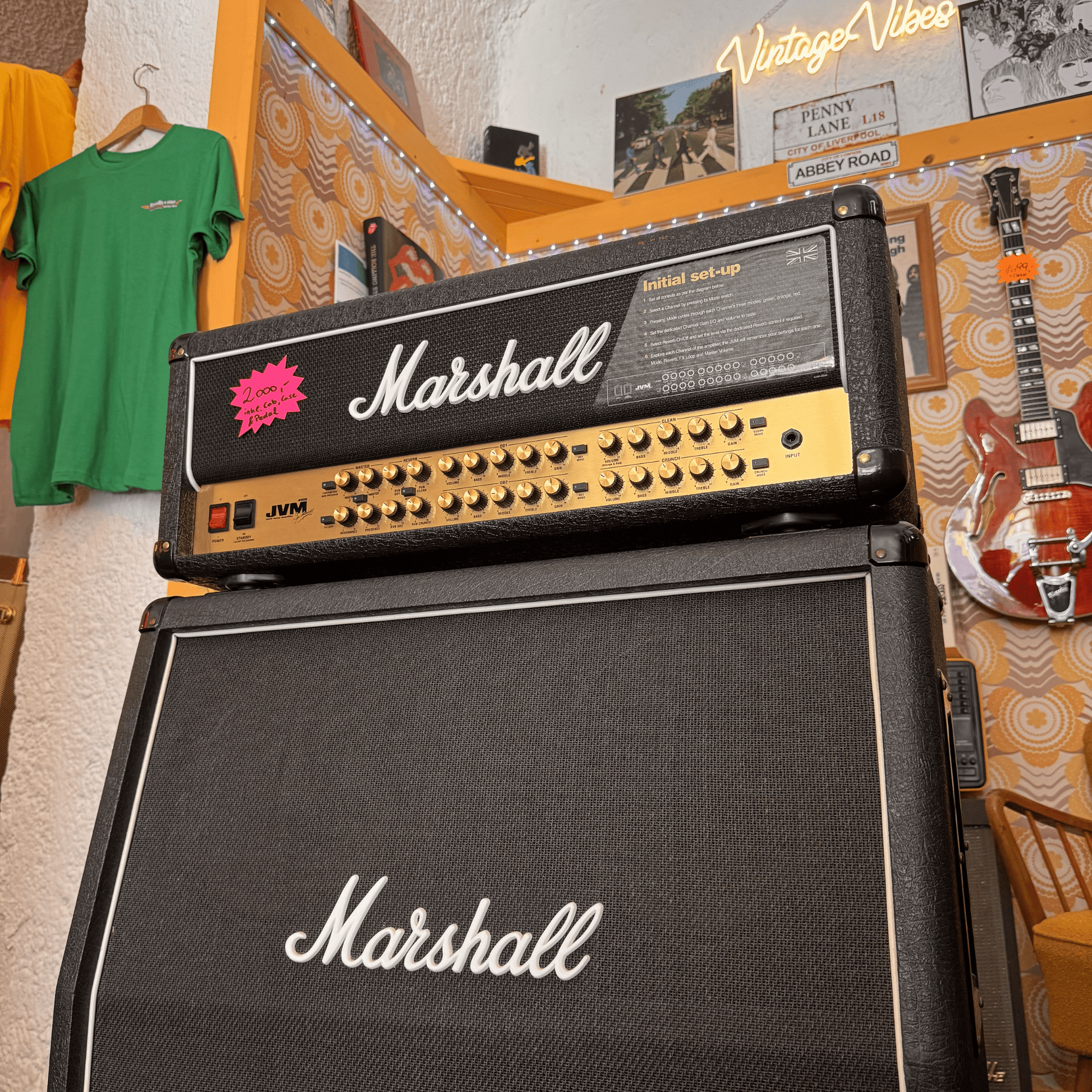 Marshall JVM - 410H + JCM 900 Halfstack Marshall Guitar Amplifier Roadhouse Vintage Vibes