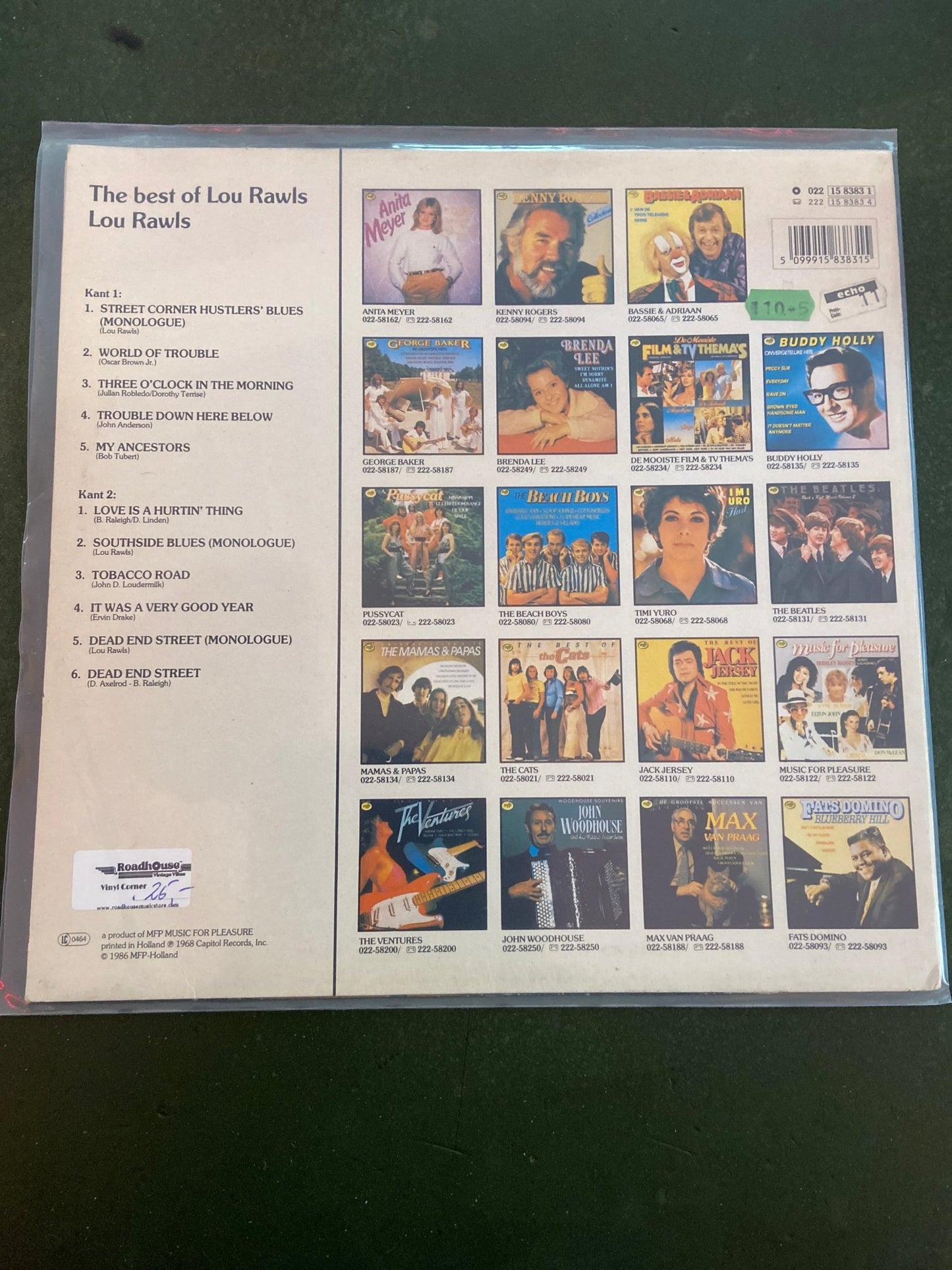 Lou Rawls - The Best of Lou Rawls Lou Rawls Vinyl Roadhouse Vintage Vibes