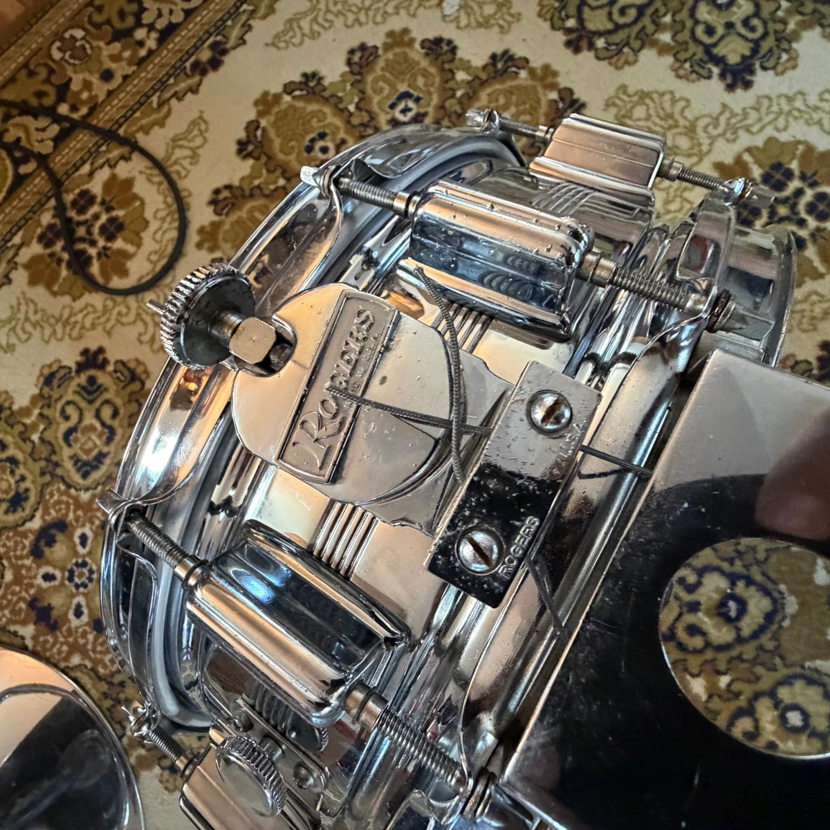 Rogers „Big R“ 14x5" Dynasonic Snare Drum 1977, used – image 4 of 5