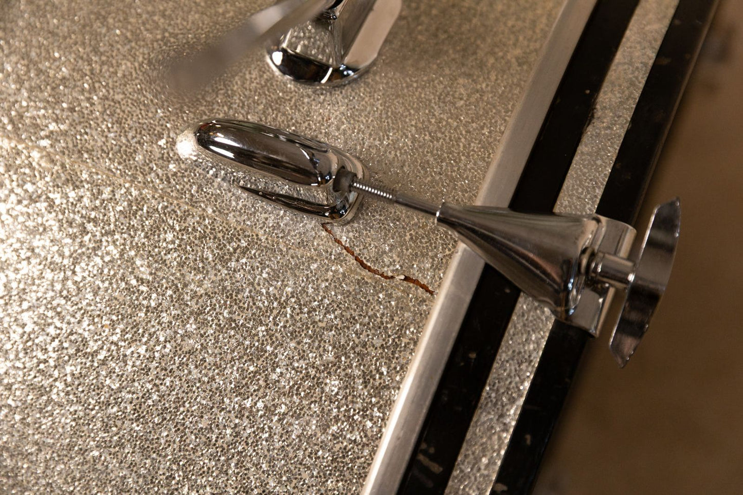Slingerland Drumset Sparkling Silver Pearl 60`s Slingerland Drumset Roadhouse Vintage Vibes