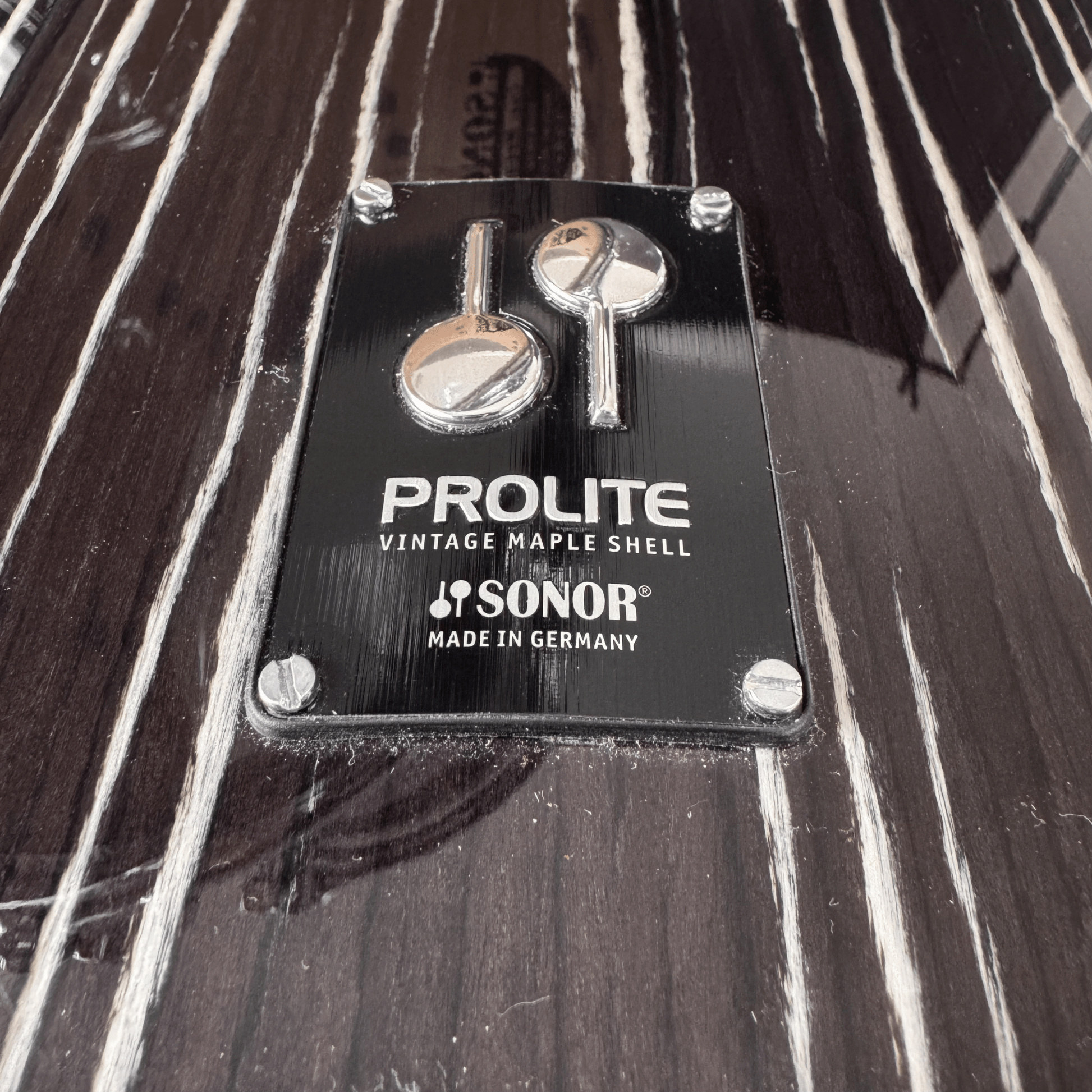 Sonor ProLite Ebony White Stripes Drum Set Sonor Drumset Roadhouse Vintage Vibes
