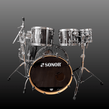 Sonor ProLite Ebony White Stripes Drum Set Sonor Drumset Roadhouse Vintage Vibes