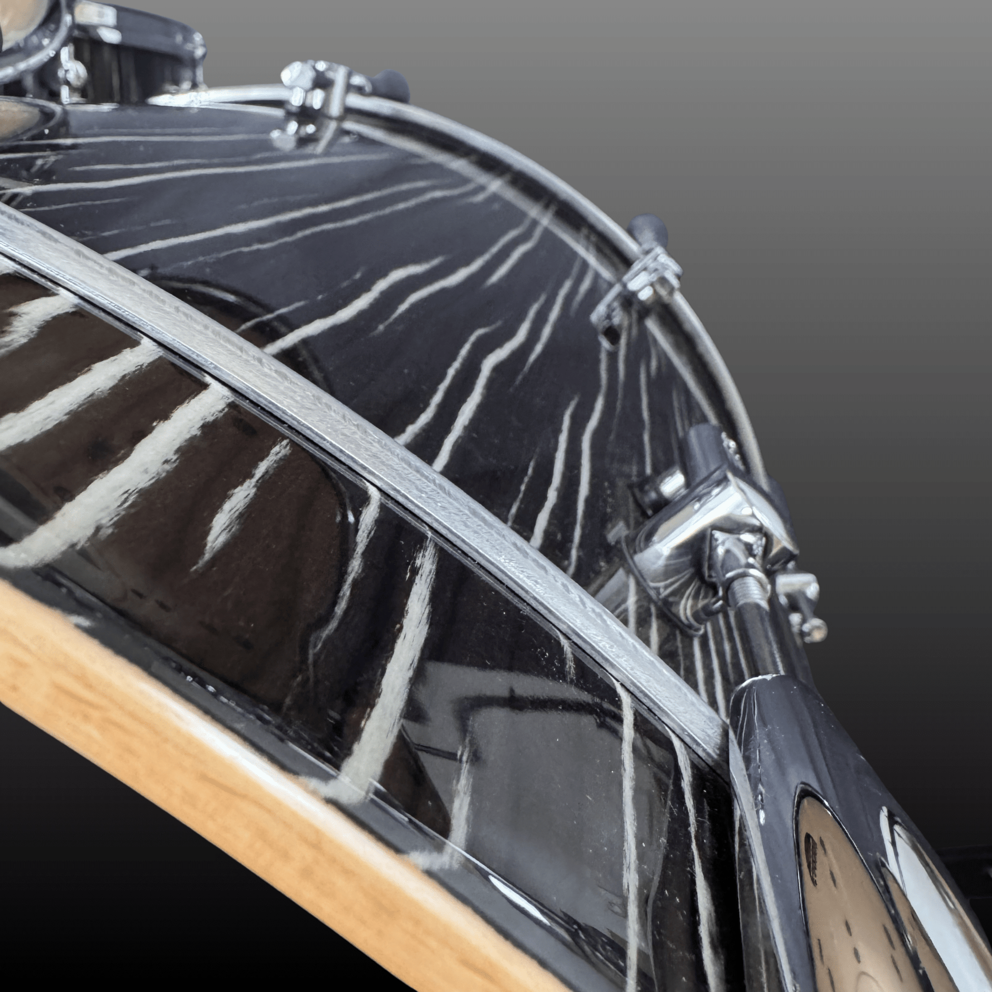 Sonor ProLite Ebony White Stripes Drum Set Sonor Drumset Roadhouse Vintage Vibes